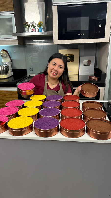 Nina Bacani in her kitchen